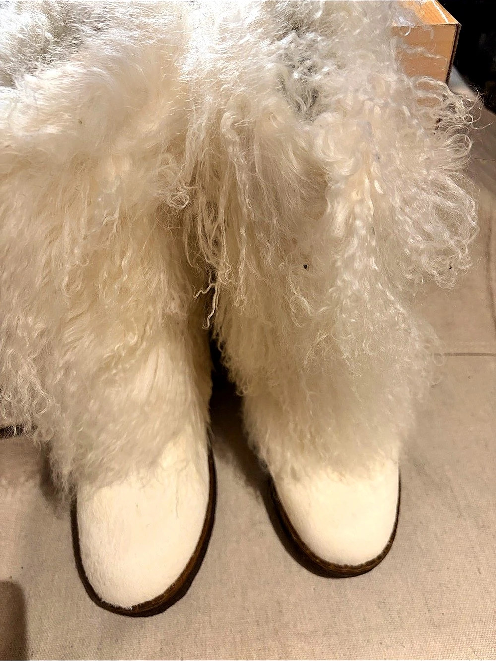 Bearpaw Boo White Faux-Fur Boots